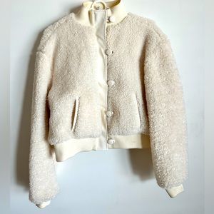 Cropped Faux Shearling Jacket